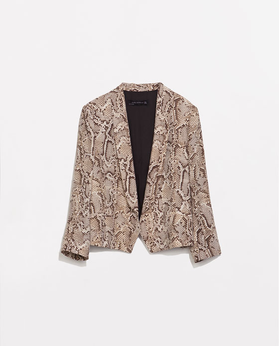 Zara Snakeskin Blazer
